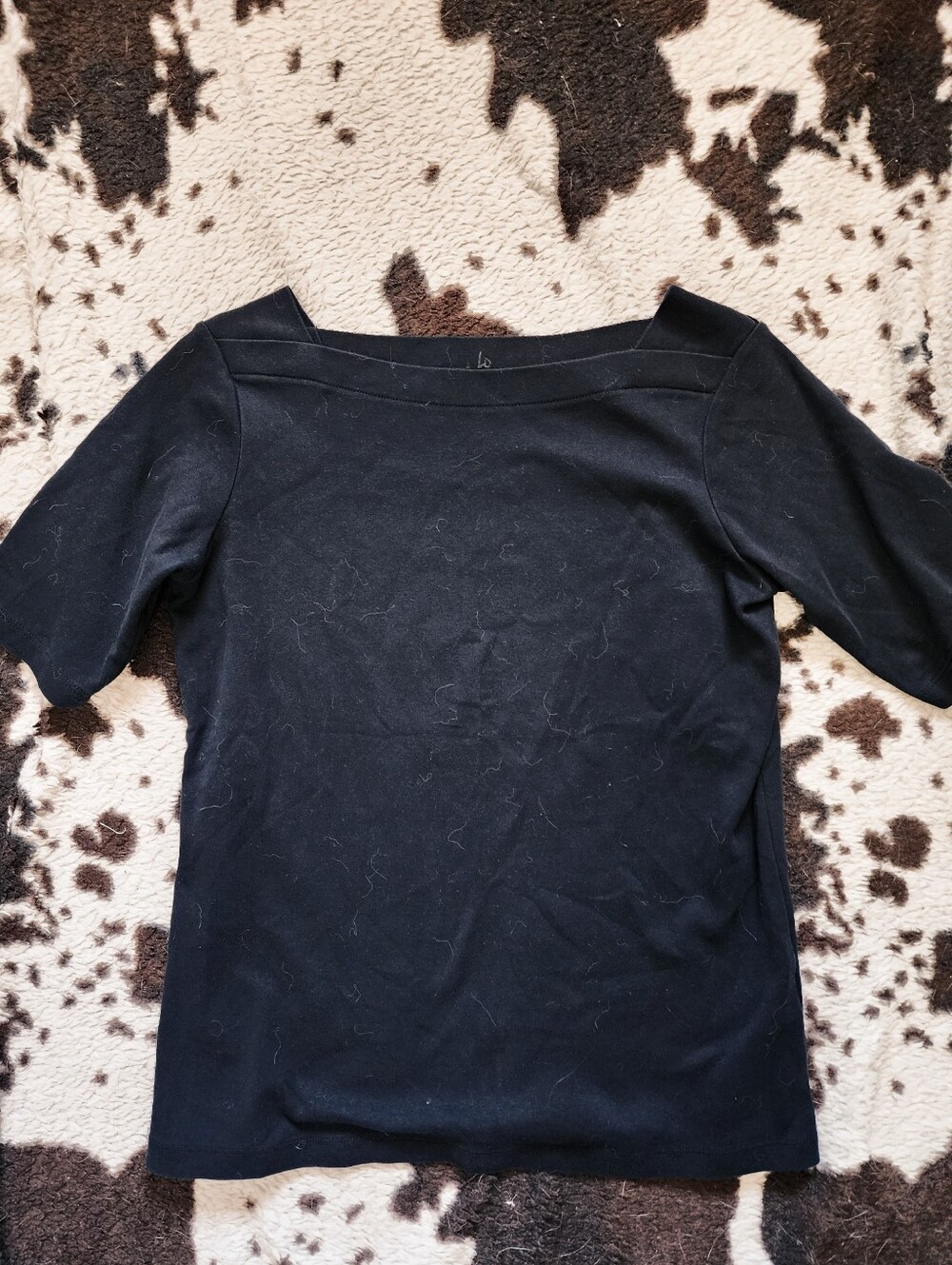 "LLBEAN" WOMEN'S BOATNECK BASIC - BLACK
